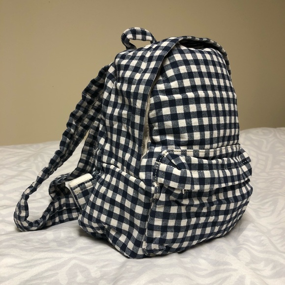 Brandy Melville Handbags - *RARE* Navy Gingham Mini Backpack